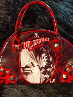 Blood Bath Red and Black Dome Satchel